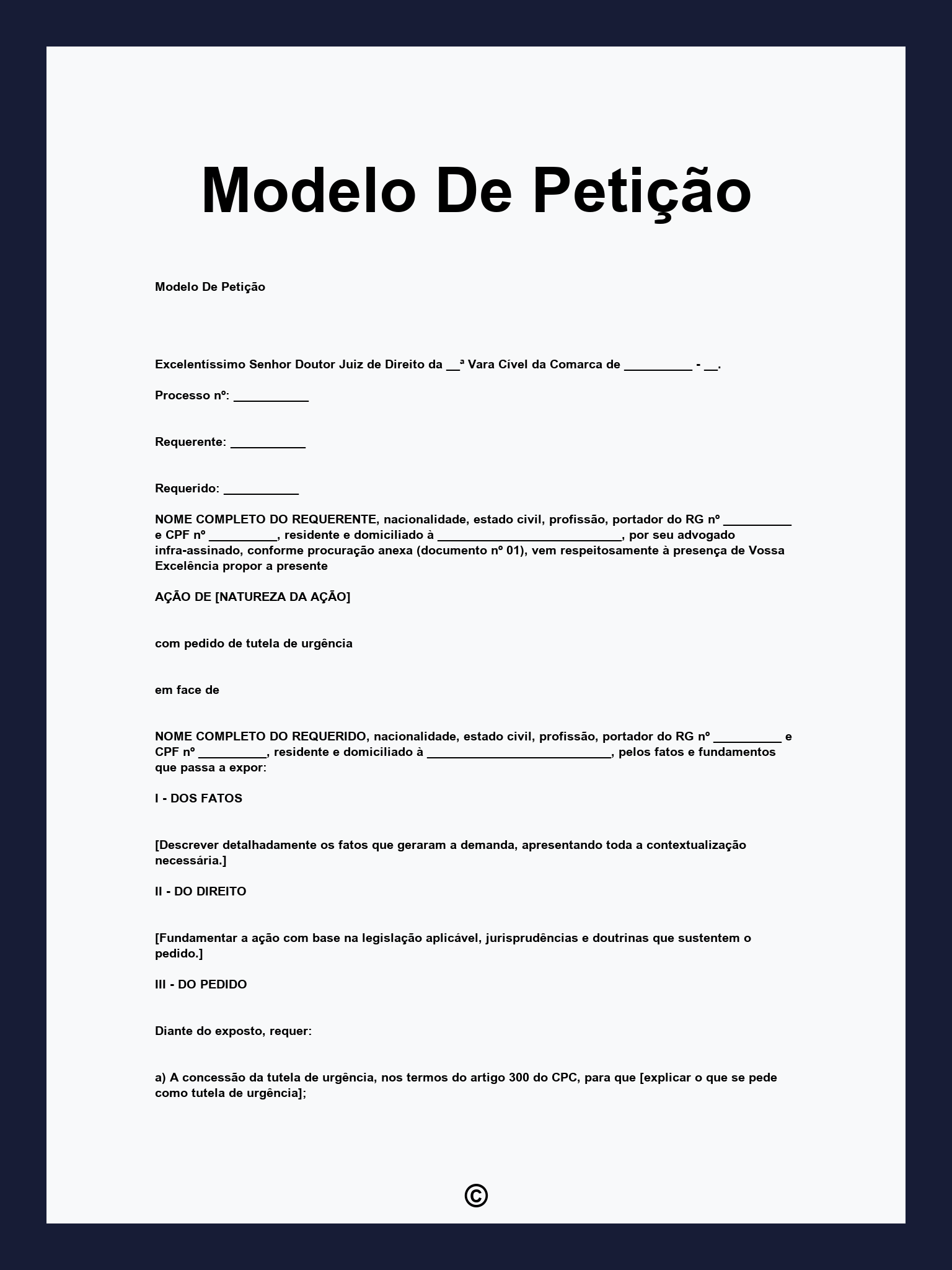 Modelo De Petição