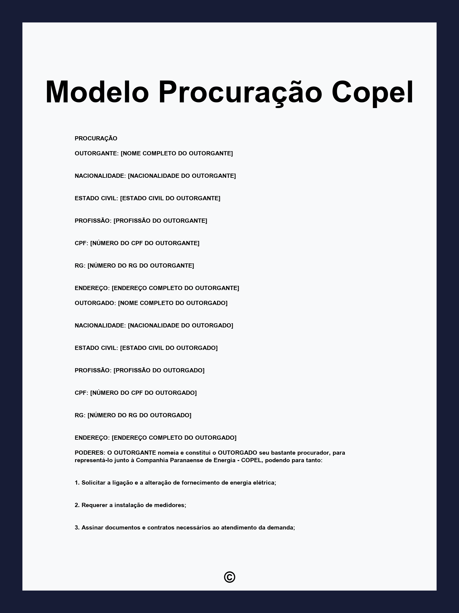 Modelo Procuração Copel