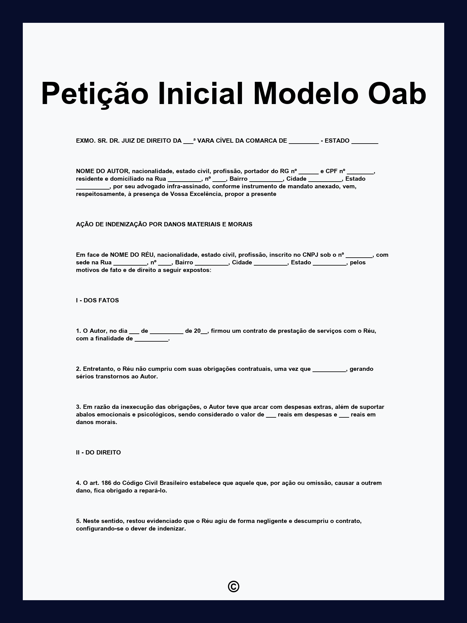 Petição Inicial Modelo Oab